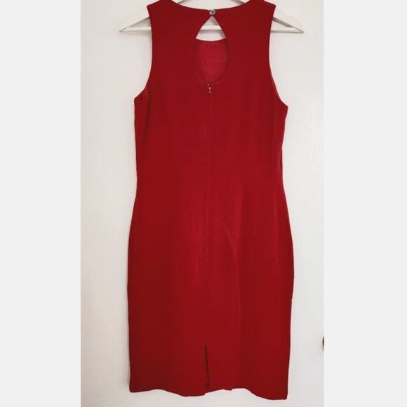 MAGGY LONDON SILK RED Open Back Dress - 6 - Picture 2 of 9